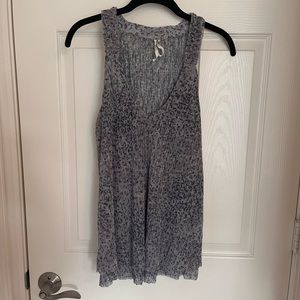 Anthropologie purple shimmer tank blouse